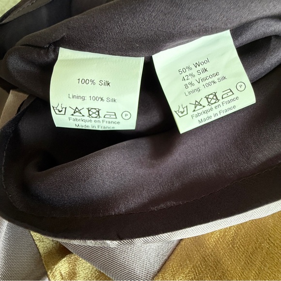 Cocli Collection Wool Silk A-Line Skirt Size L Made in France - Picture 8 of 11